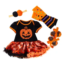 4 pcs newborn romper dress set baby clothes baby girl halloween costumes