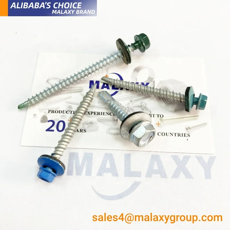 MALAXY Hot Sale Hex Head Roofing Screws Taiwan Quality C1022a Slef-drilling Screw Din7504k Hex Head Self Drilling Screws