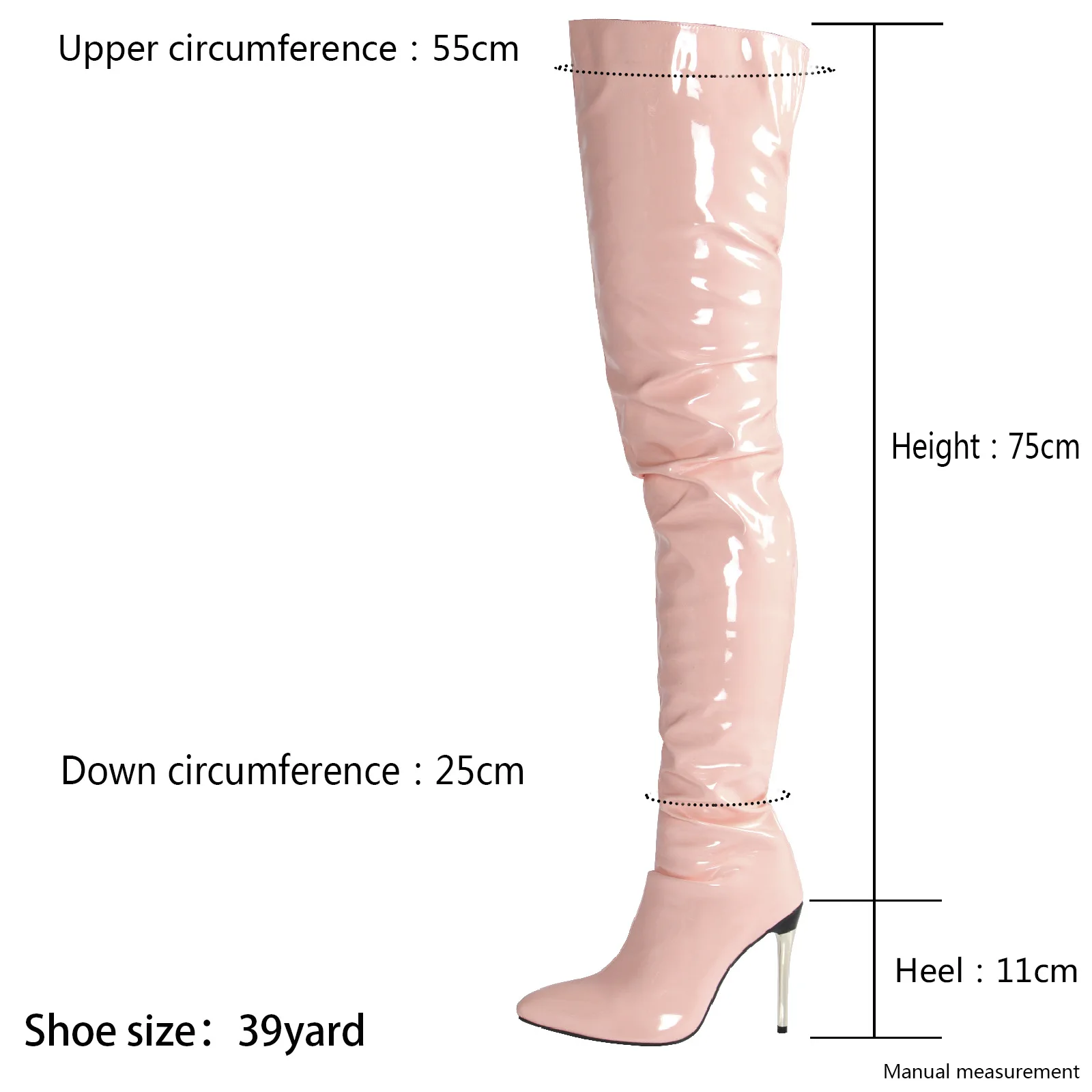 PDEP  super stretchy thigh high tight up to leg women boots pointed toe shining  2022 high heel over the knee boots for women