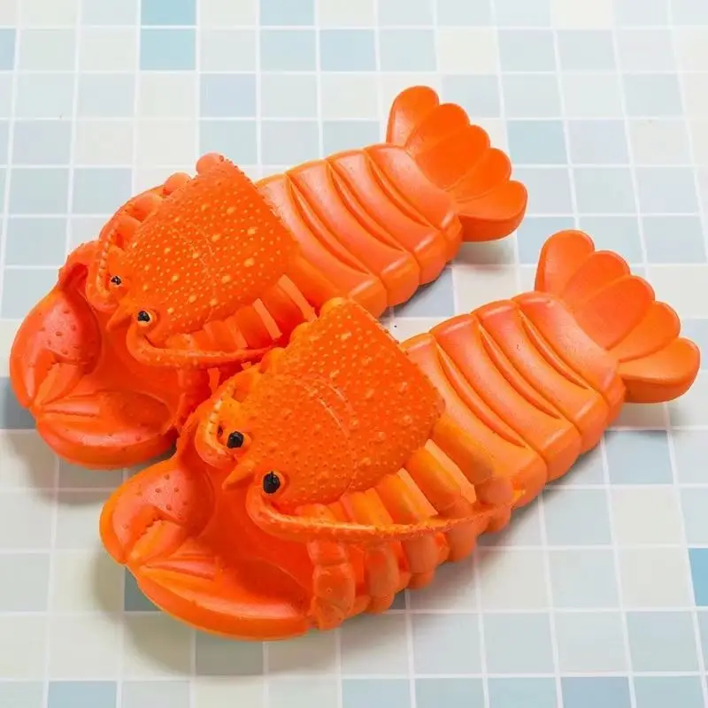 2023 Funny Summer Crayfish Men Beach Sandals Mules Unisex Lobster Slipper Outdoor Boys Girls Slide Slippers