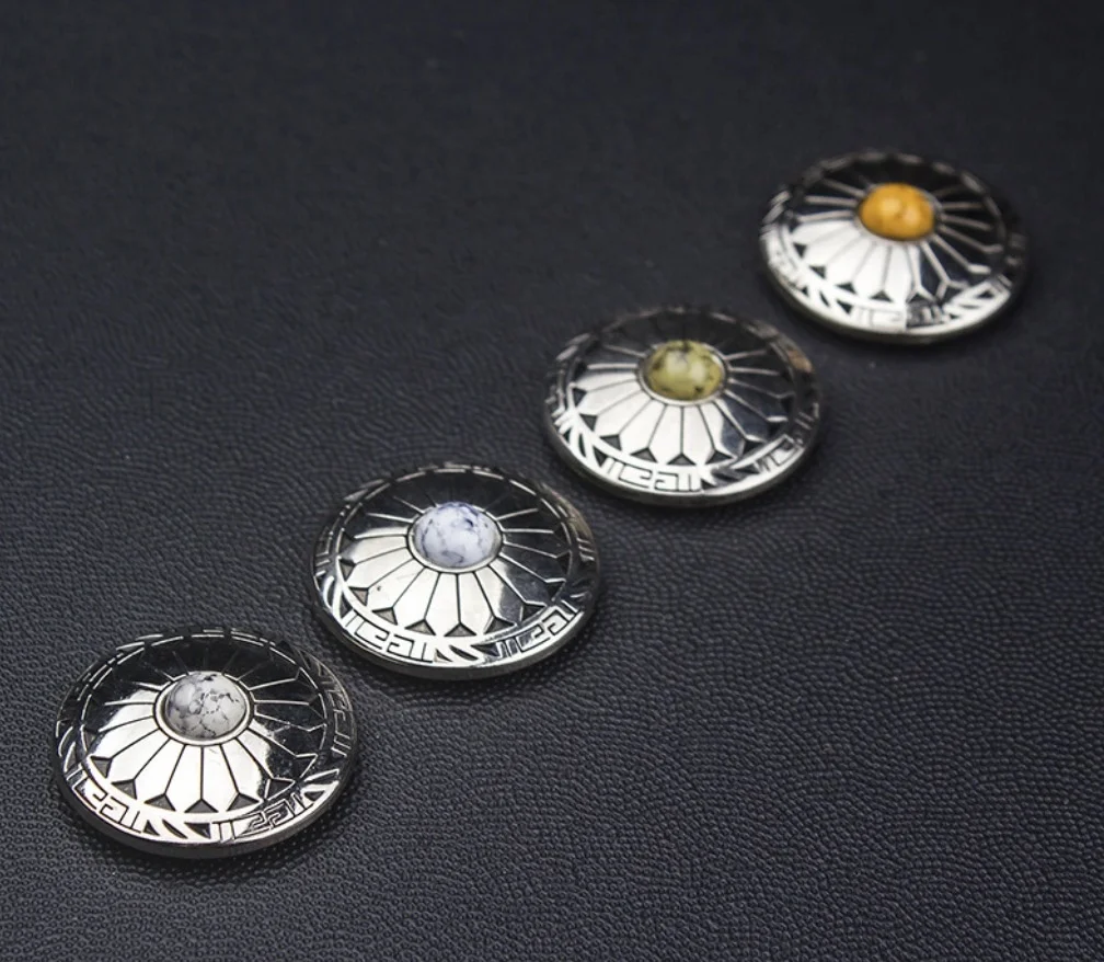 Factory wholesale turquoise conchos with screws for leather