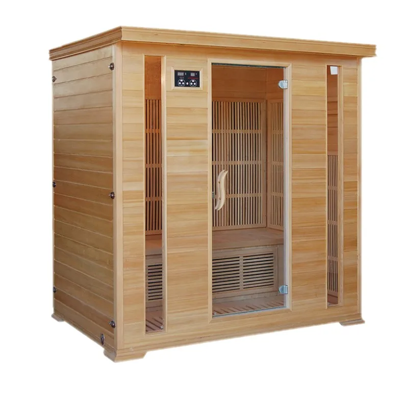 Household wooden sweat steam room with built-in recliner physiotherapy and health steam sauna can be customized