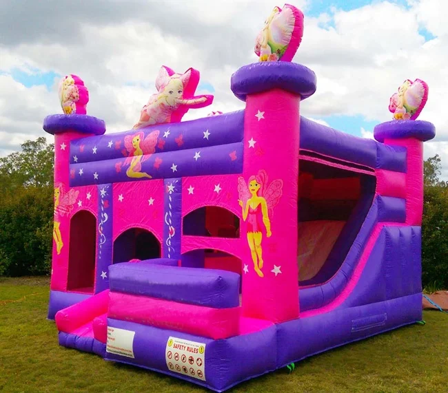 large fairy inflatable jumping castle slide combo with prices for sale