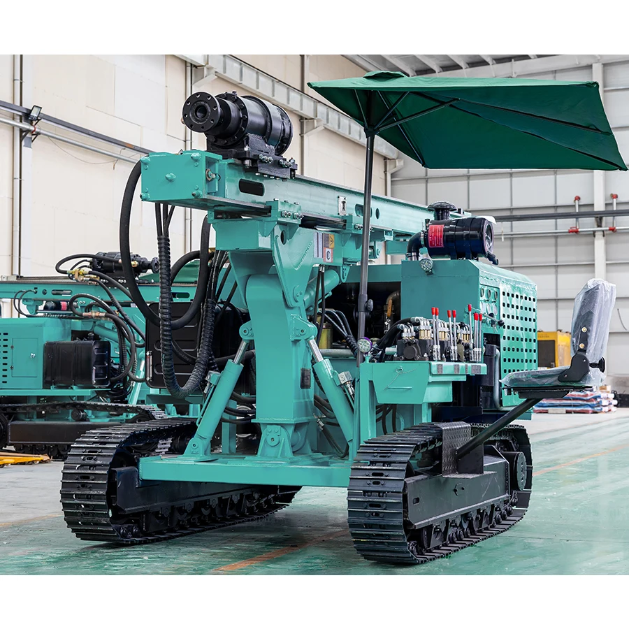 Highly Custom Crawler Solar Screw Piling Machine Photovoltaic Pile Driver For Power Pv Station