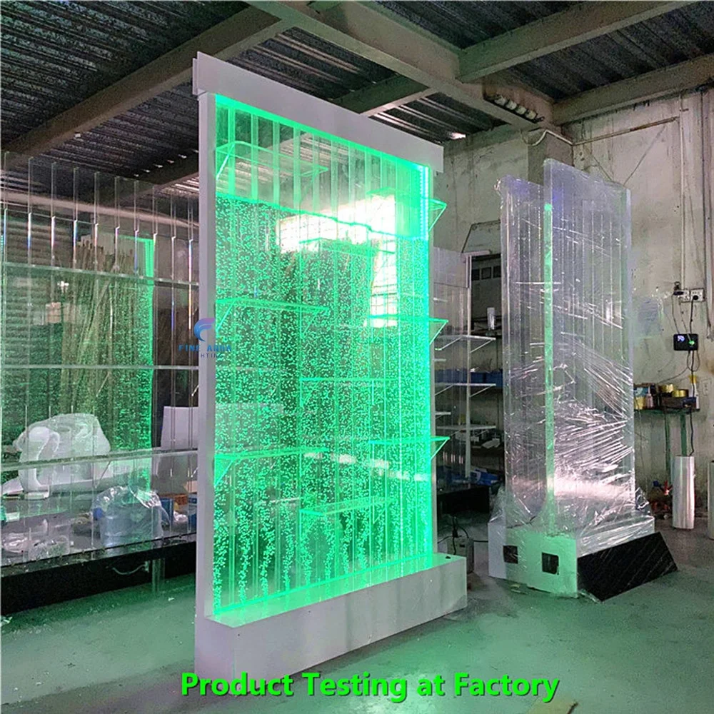 Wholesale Acrylic Water Feature Wall LED Lighted Bar night club  Shelves Decorative Wall Screens & Room Dividers