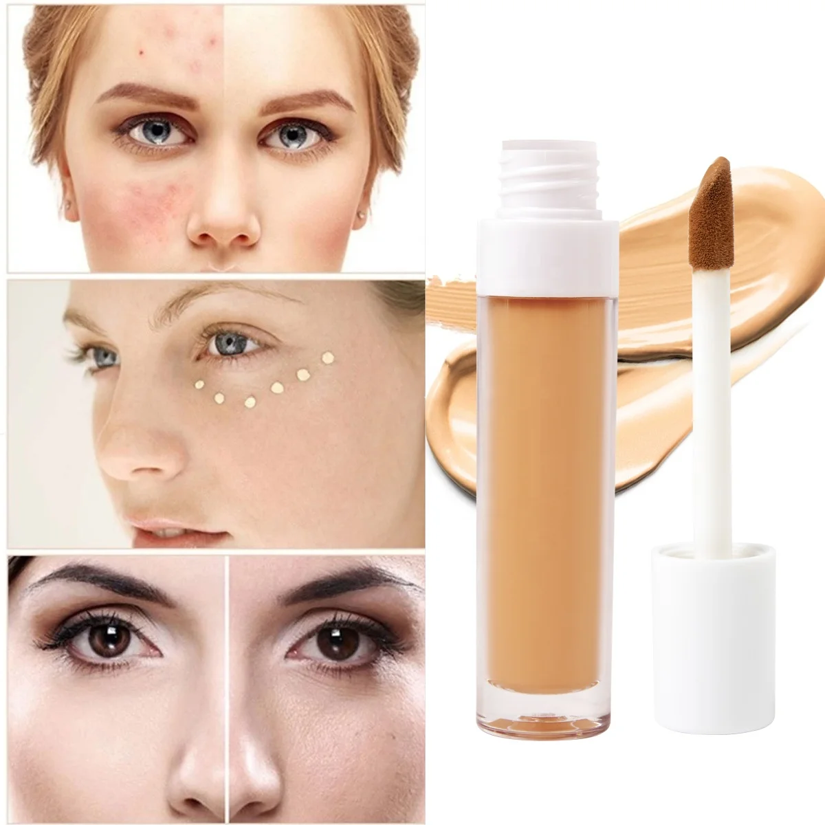 New Waterproof Make Up Under Eye High Definition Liquid Concealer Full Coverage Cruelty Free Hydrating Private Label Concealer