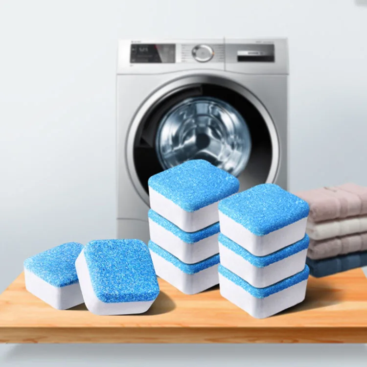 Новый продукт OEM, оптовая продажа, упаковка с логотипом на заказ, миниатюрные шипучие таблетки для очистки стиральной машины