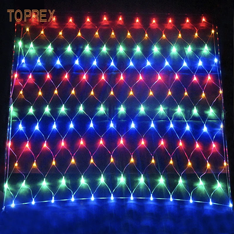 3x3m Commercial Christmas Decorative Tree Wrap Connectable RGB Waterproof LED PVC Net Lights
