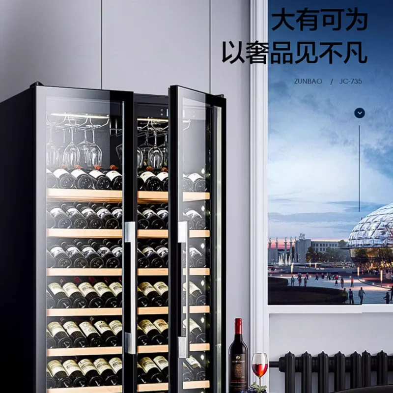 Премиум винный холодильник с двухзональным компрессором контроля температуры охладитель для красного и белого вина