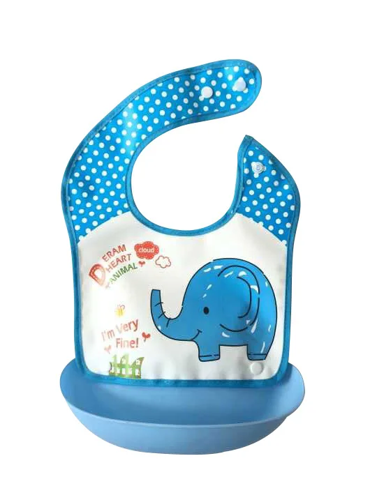 
Manufacturer Bpa Free Customized Logo Waterproof Easily Clean Soft Toddler Feeding Silicone Baby Bibs 