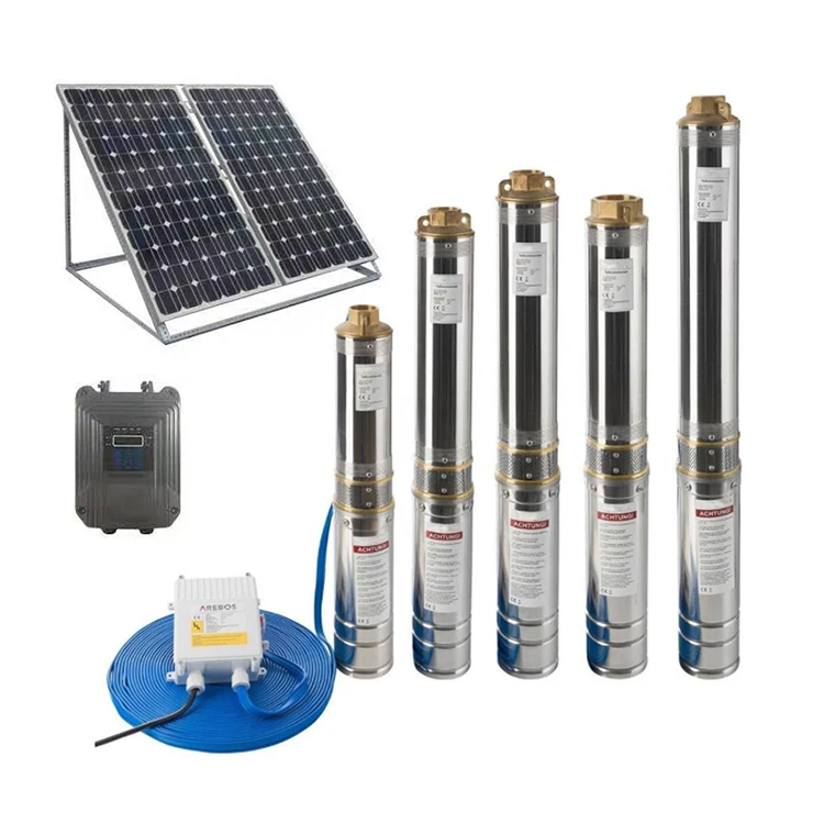 100m 150m 200m 300m Head Large Flow Solar Water Pump Kit Solar Well Pump Kit for Agriculture