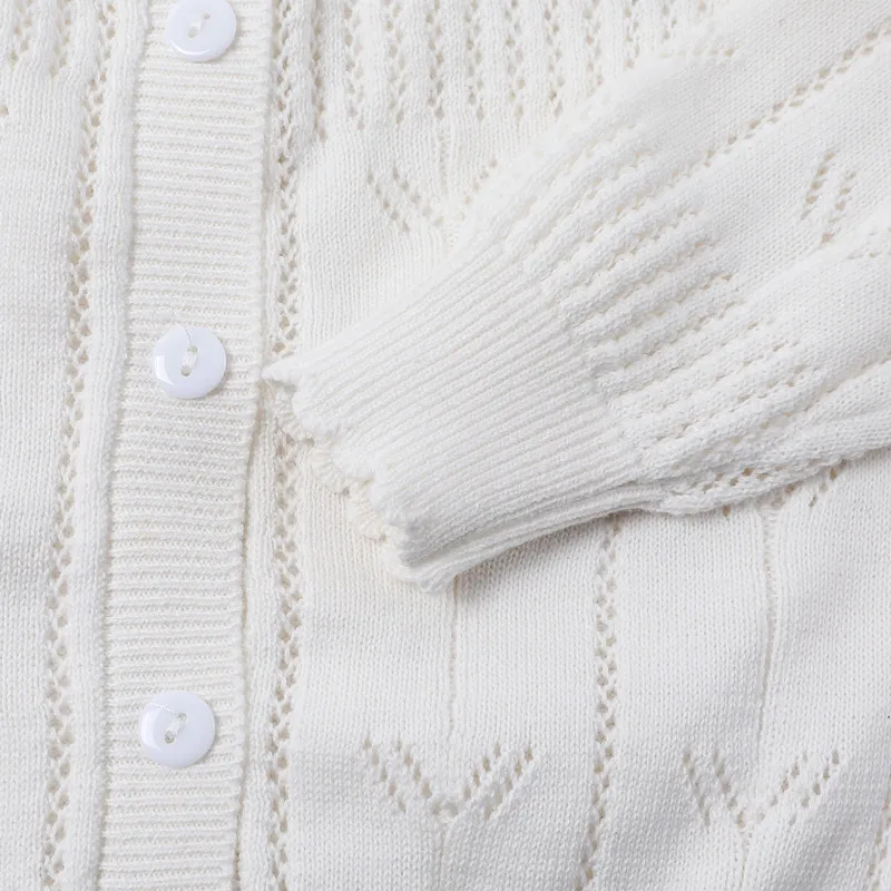 Baby Korean Knitted Cardigan Spring And Autumn Children Jacket Summer Air-Conditioned Shirt Girls Thin Sunscreen Coat