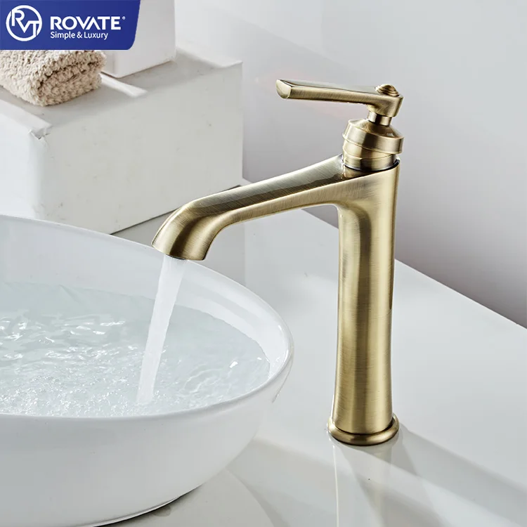 Luxury gold bathroom sink faucet brass body single handle hot and cold water honeycomb bubble outlet bathroom mixer