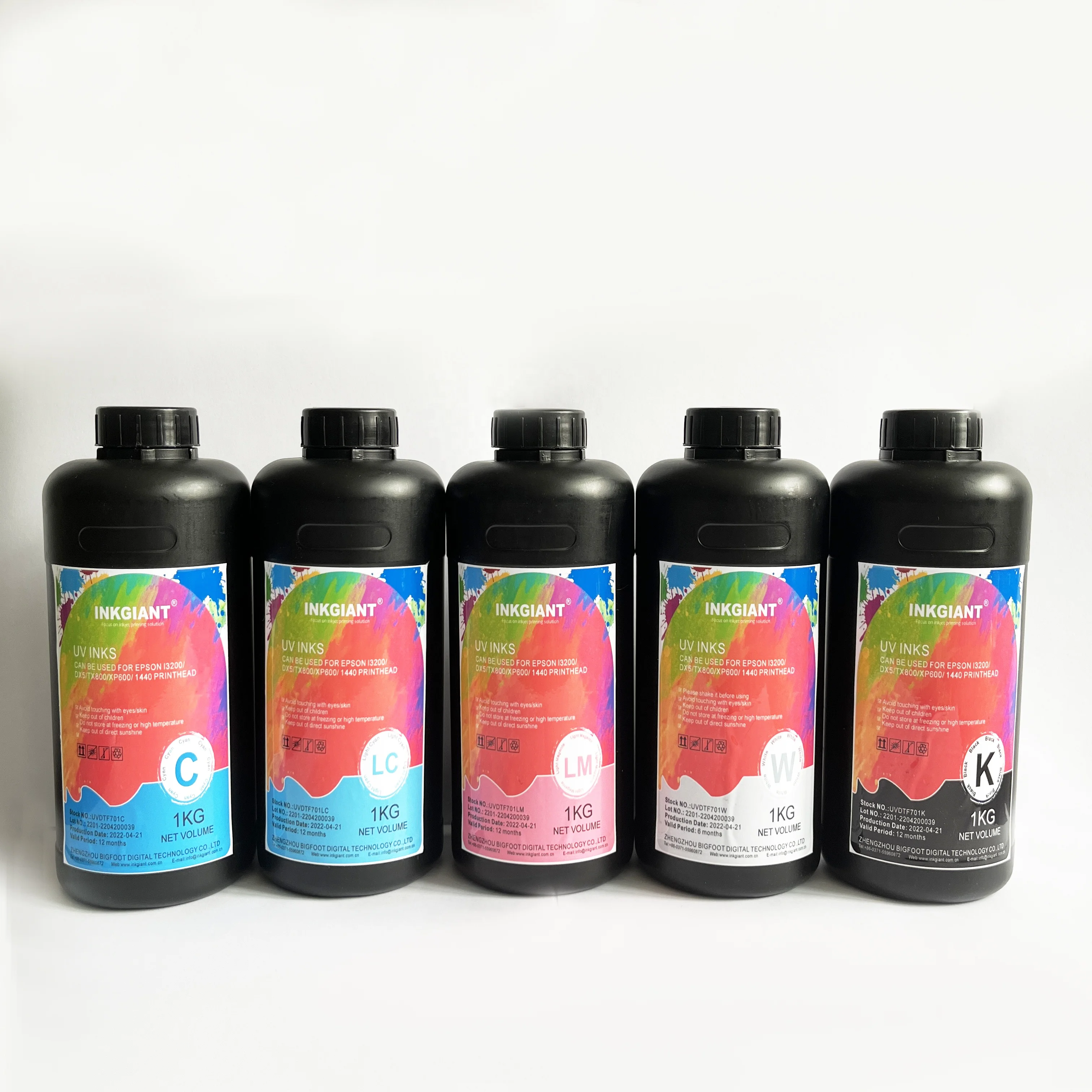 INKGIANT UV DTF ink suitable for I3200/I1600 heads bright color UV ink for Digital printer