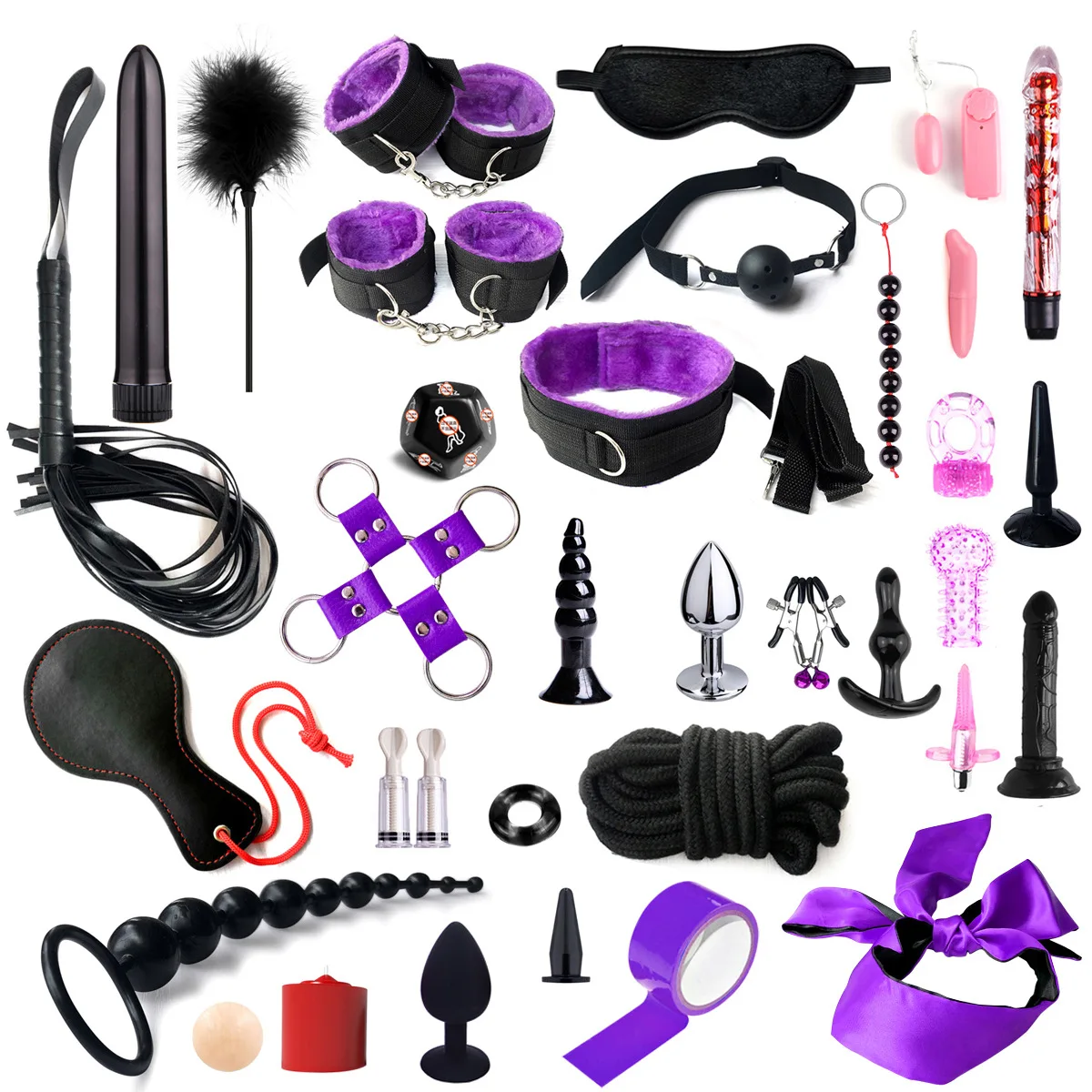 wholesale 35 pcs per set saxy toys china bondage leather sm set wrist and ankle cuffs set bondage