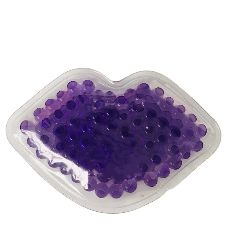 
Beautiful Mini Reusable PVC hot cold pack Lip Shape Ice Pack with Gel 