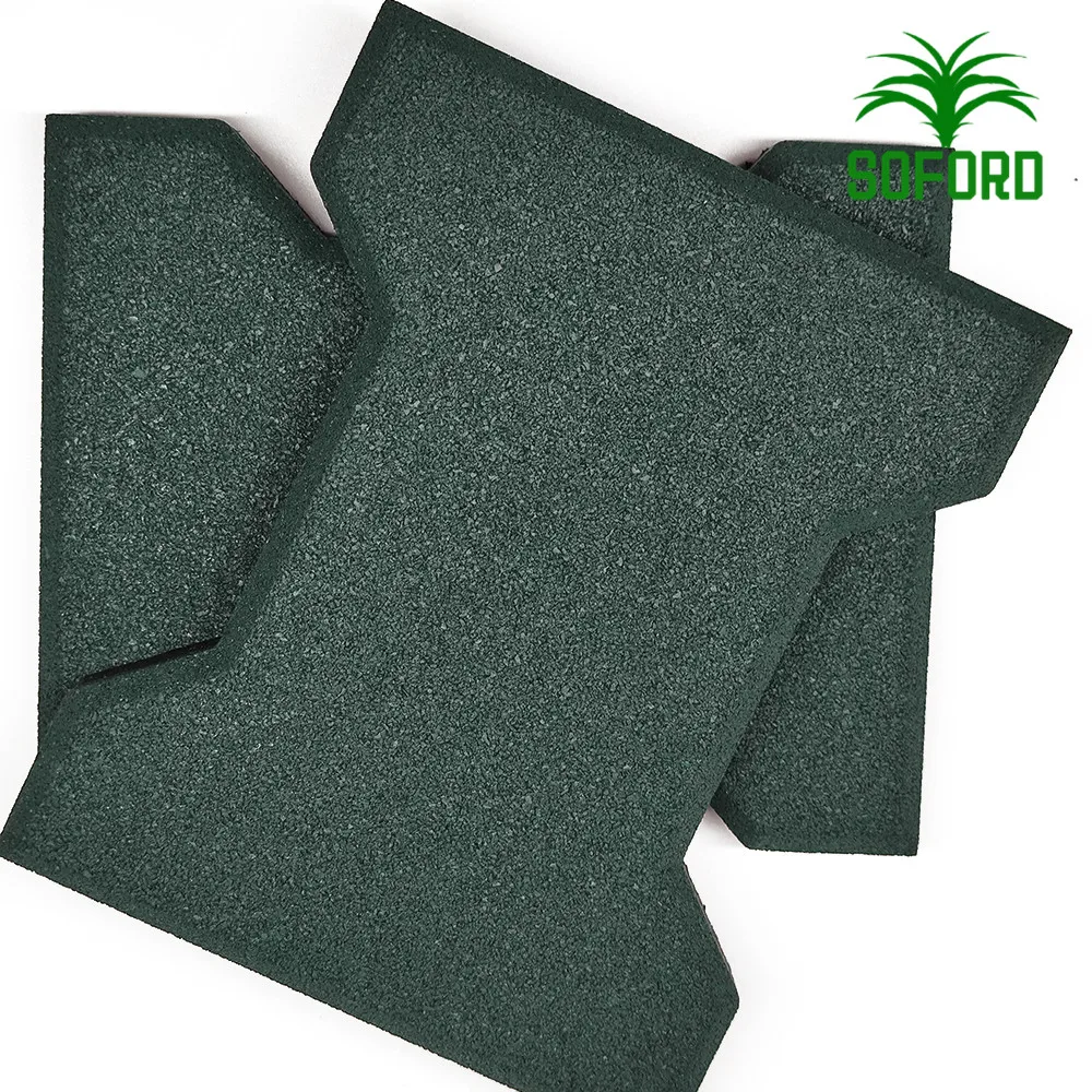 200mmx160mmx25mm outdoor recycled rubber pavers  rubber dog bone paver for cow mat