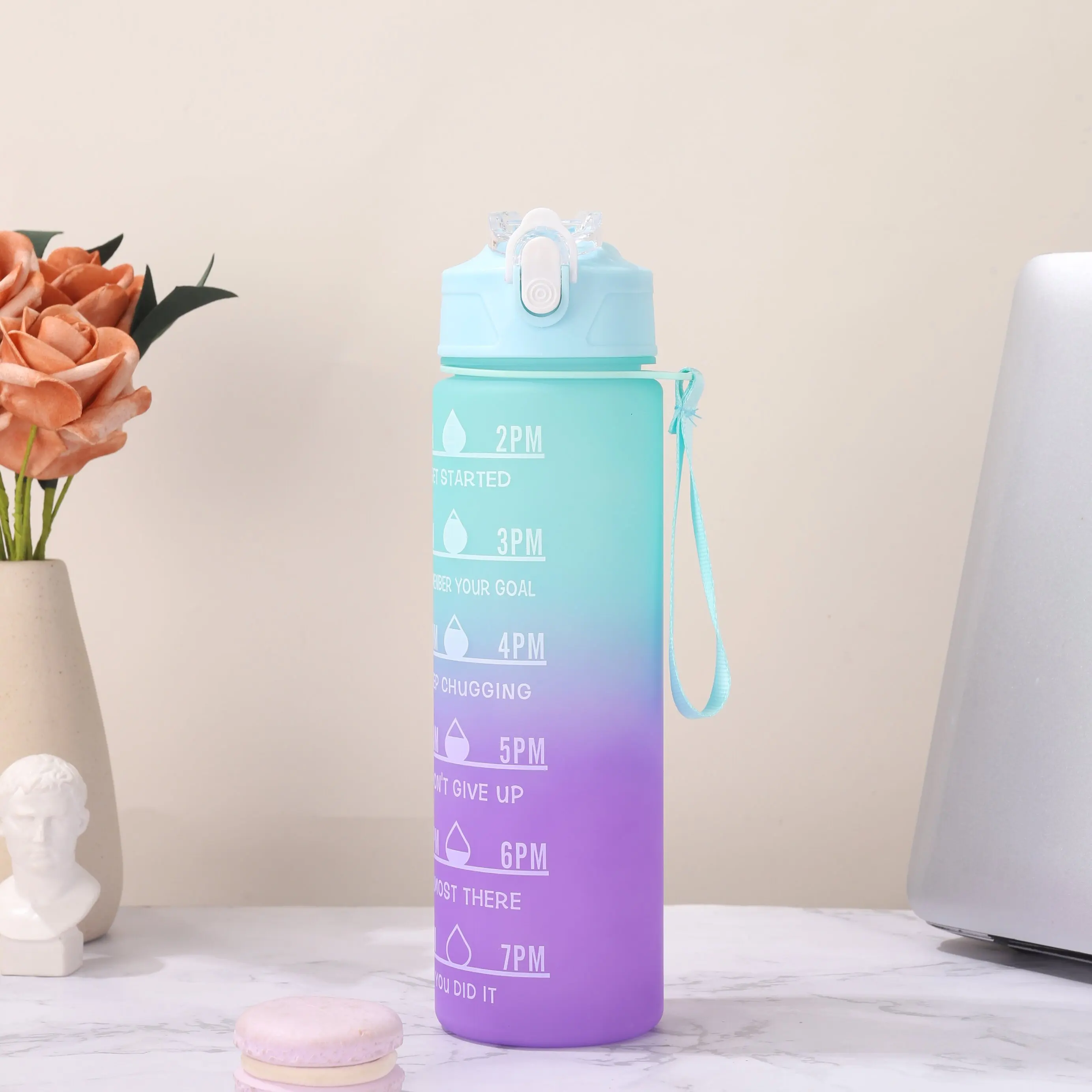 High Quality Custom Logo Children Cute Diy Funny 750ml 1000ml Plastic Water Bottle And Stickers Set