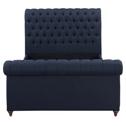 Bedroom Furniture Upholstered King Size Wooden Beds With Pull Buckle