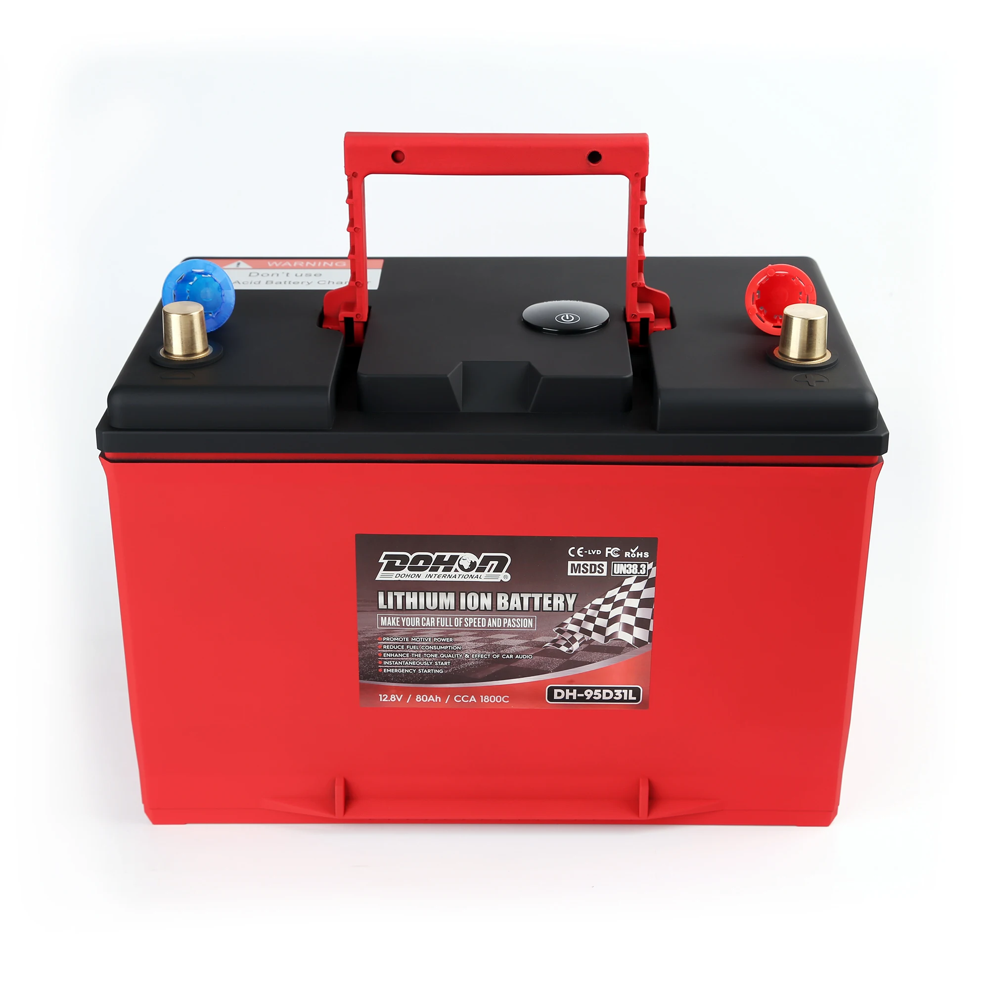 95D31L/R 12volt lithium battery /car audio lithium battery for boat cracking  with BT inside