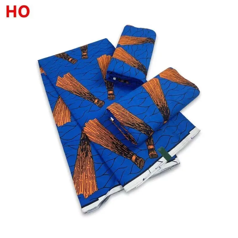 ACI African Wax Dutch Loincloths Fabric Cotton Veritable Real Wax African Print Fabric 6 Yards/Piece For Wedding Dress