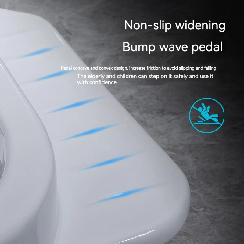 Platform squat pan Asia best sell bathroom big tank ceramic squat toilet with own flushing system