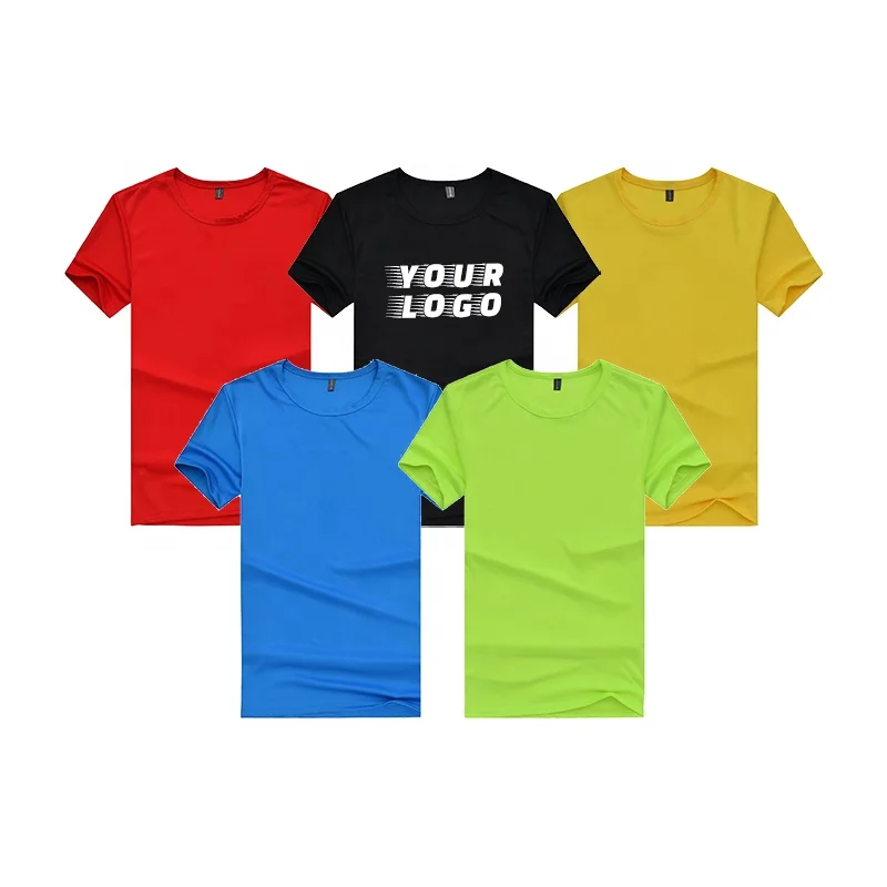 Summer High Quality Round Neck T-shirts Quick-drying 100% polyester Blank Plain Men Heavy Weight T-shirts