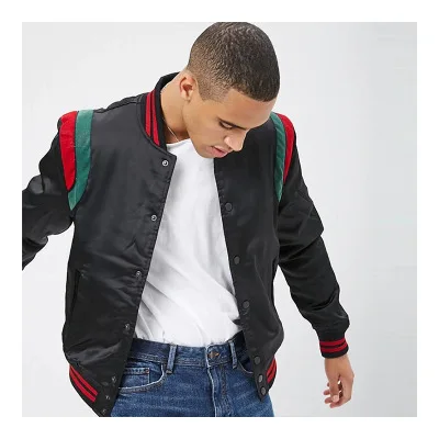 wholesale custom men varsity satin baseball jackets high quality unisex bomber jacket man