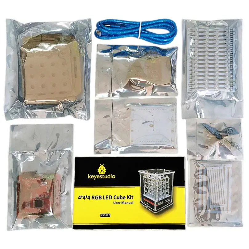Hot Sell Factory Good Price Keyestidio 4*4*4 RGB LED CUBE Kit for Arduino kit