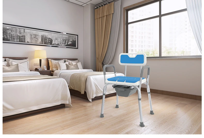 Health care product aluminum alloy nonskip toilet potty chair for elderly/disabled people