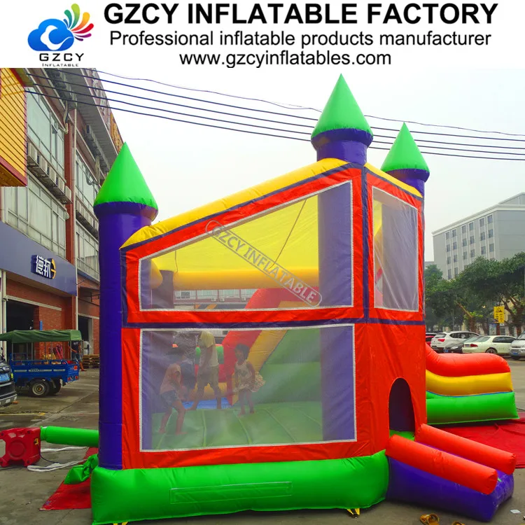 Надувной городок комбинированная горка большой надувной батут замок