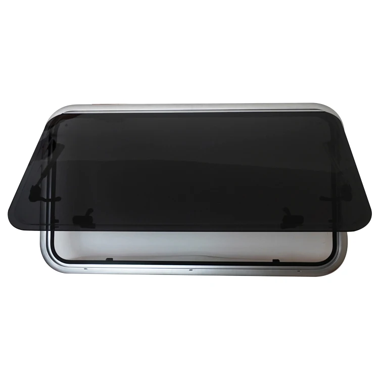 RV Caravan Motorhome Top Hinged Window External Push Window 450*500 mm Fit for Wall Thickness 25-60 mm RV Window