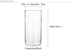 Factory Sale Cheap Glass Cups Home Desktop Kitchen Drinking Water Glass Cup