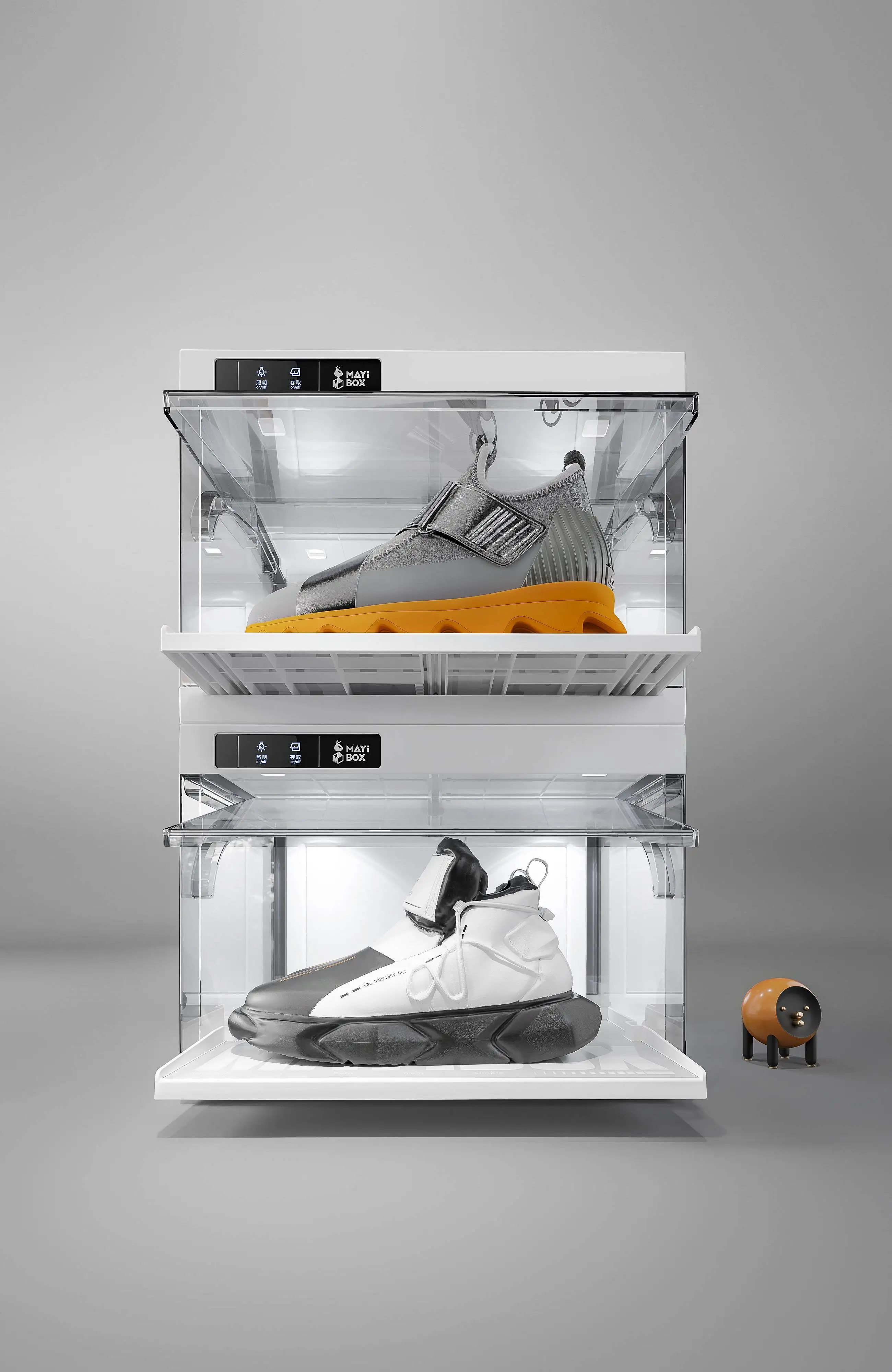 2024 new  Antbox  Basketball shoes storage stackable box  Automatic shoe box with LED lights remote control storage box