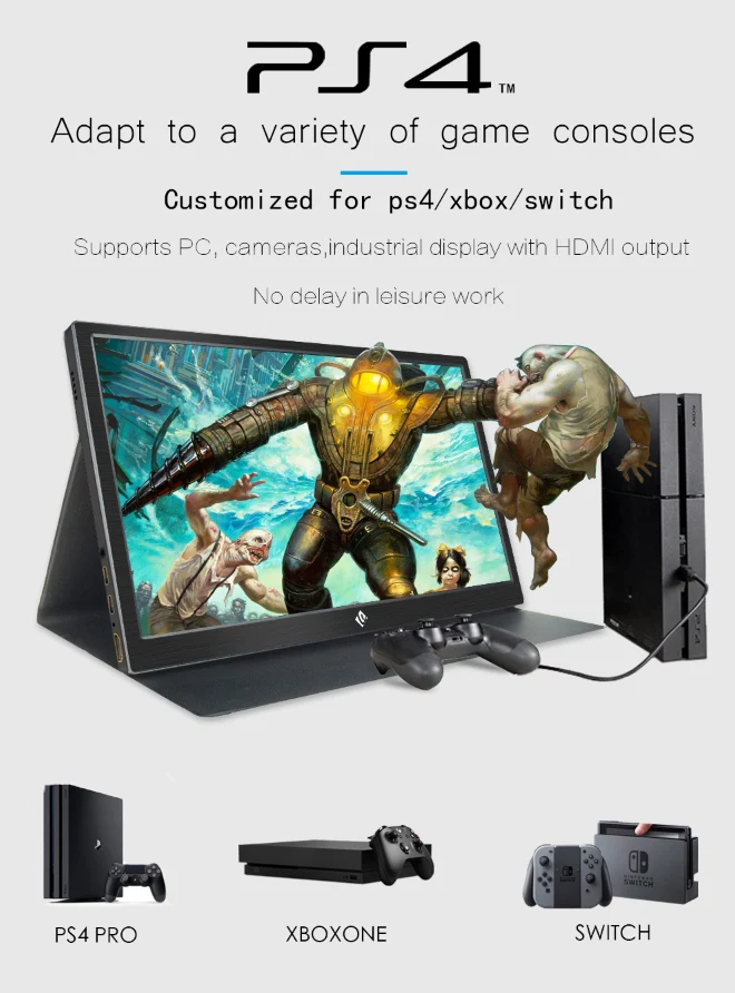
17.3 inch portable monitor 1920*1080 full HD with Type-C USB for expand mobile PC laptop game second screen 