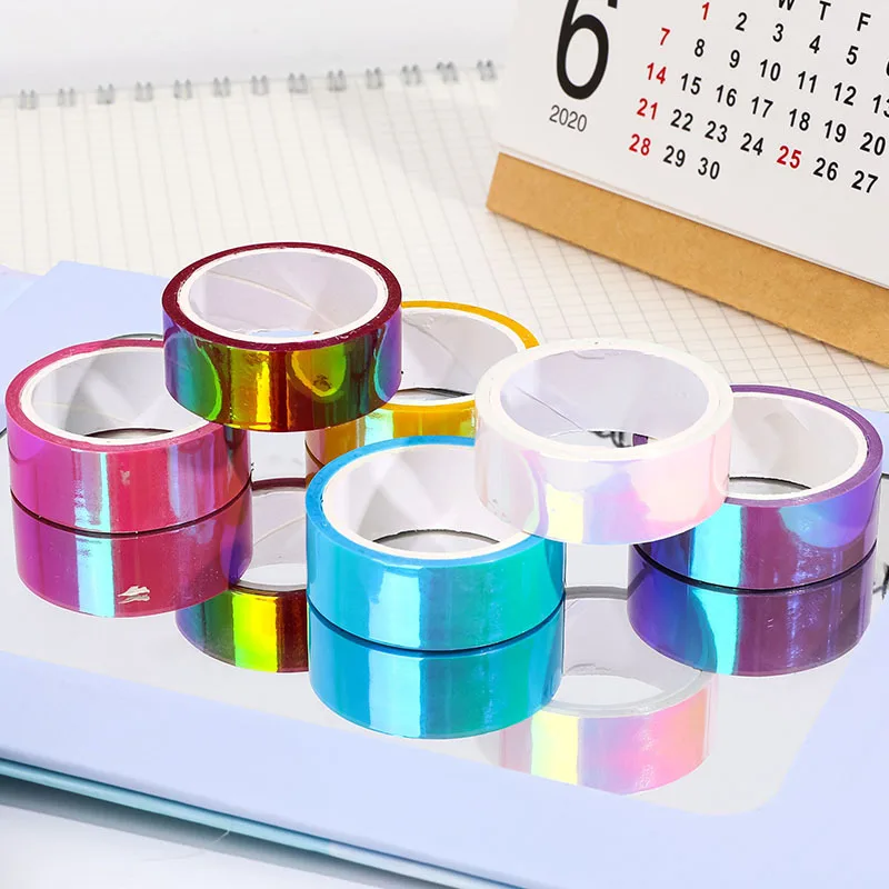 
Colourful DIY holographic laser masking packing decorative tape 