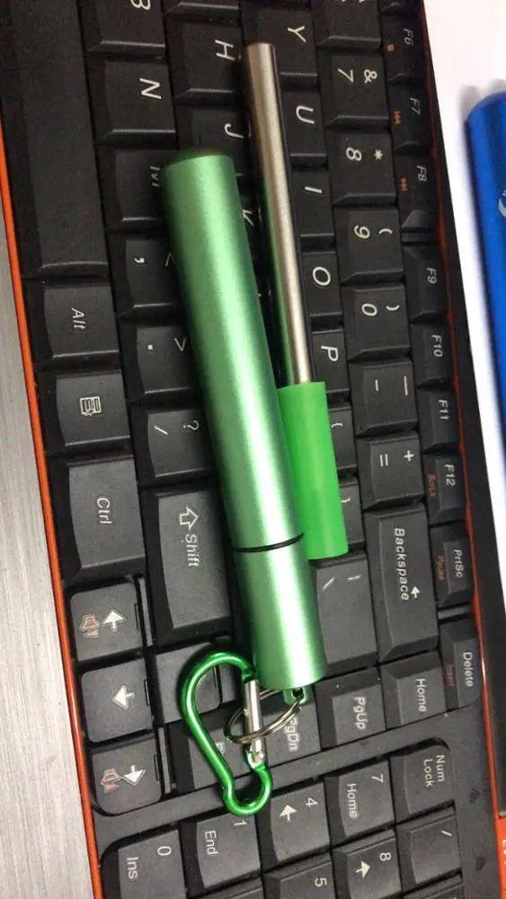 Складные многоразовые соломинки с корпусом, металлические складные соломинки из нержавеющей стали + 1 щетка для очистки (розовое золото)