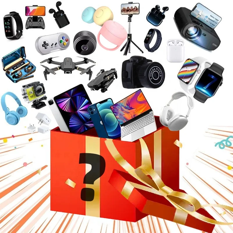 3C electronic products Mystery Lucky Gift Box has a chance to open: wireless Gaming earphones, cameras, drones, more gifts
