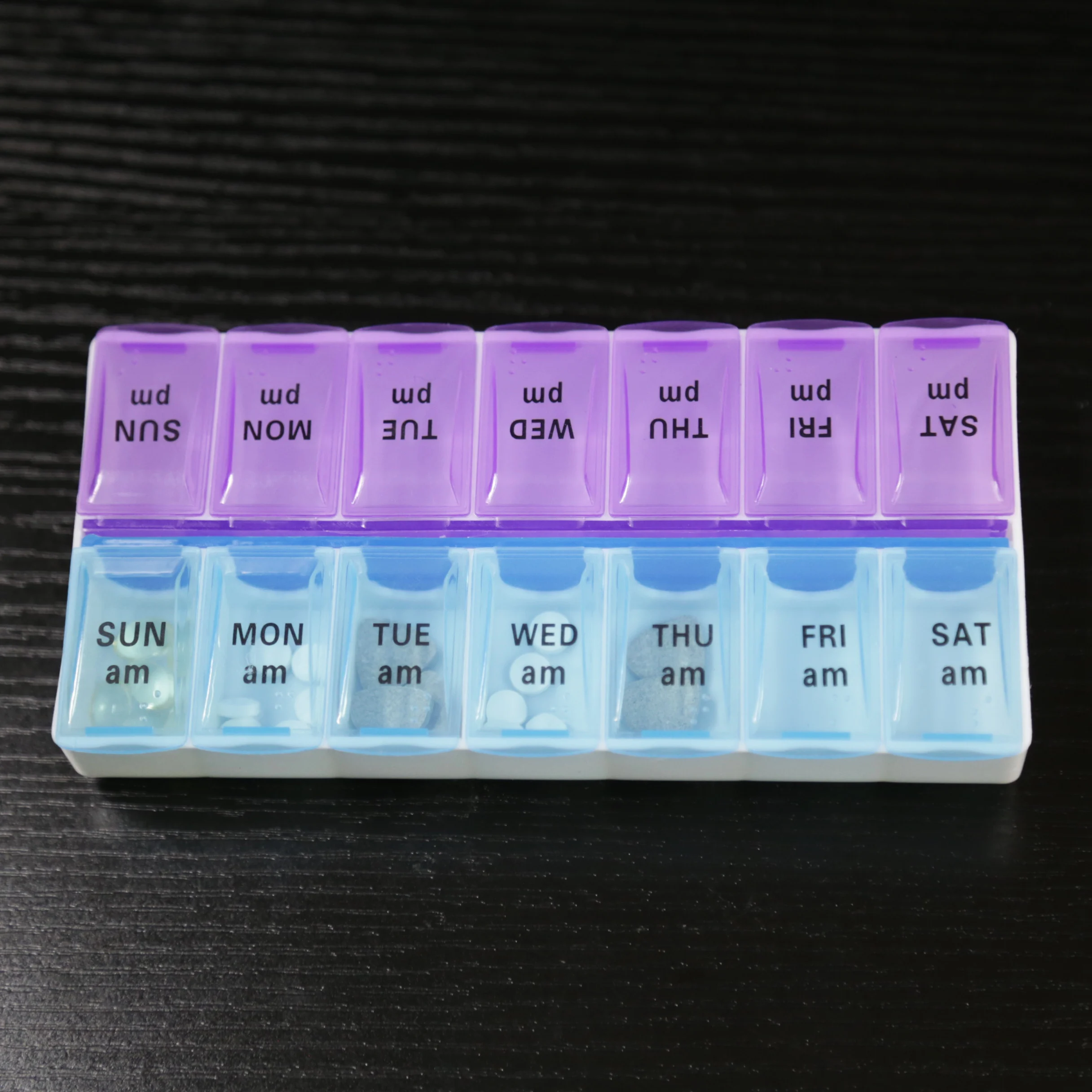 Weekly Pill Organizer, 7 Days Portable Travel Pill Box, Simple Plastic Pill Box