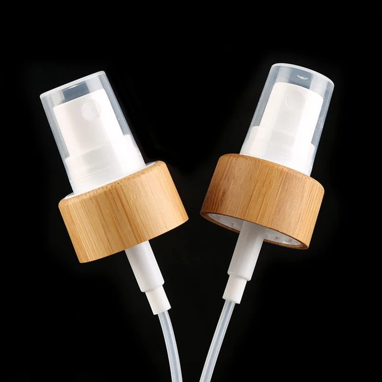 20/410 24/410 Bamboo White Mist Sprayer and Pump for Liquid Foundation for Glass Bottle Plastic Bottle