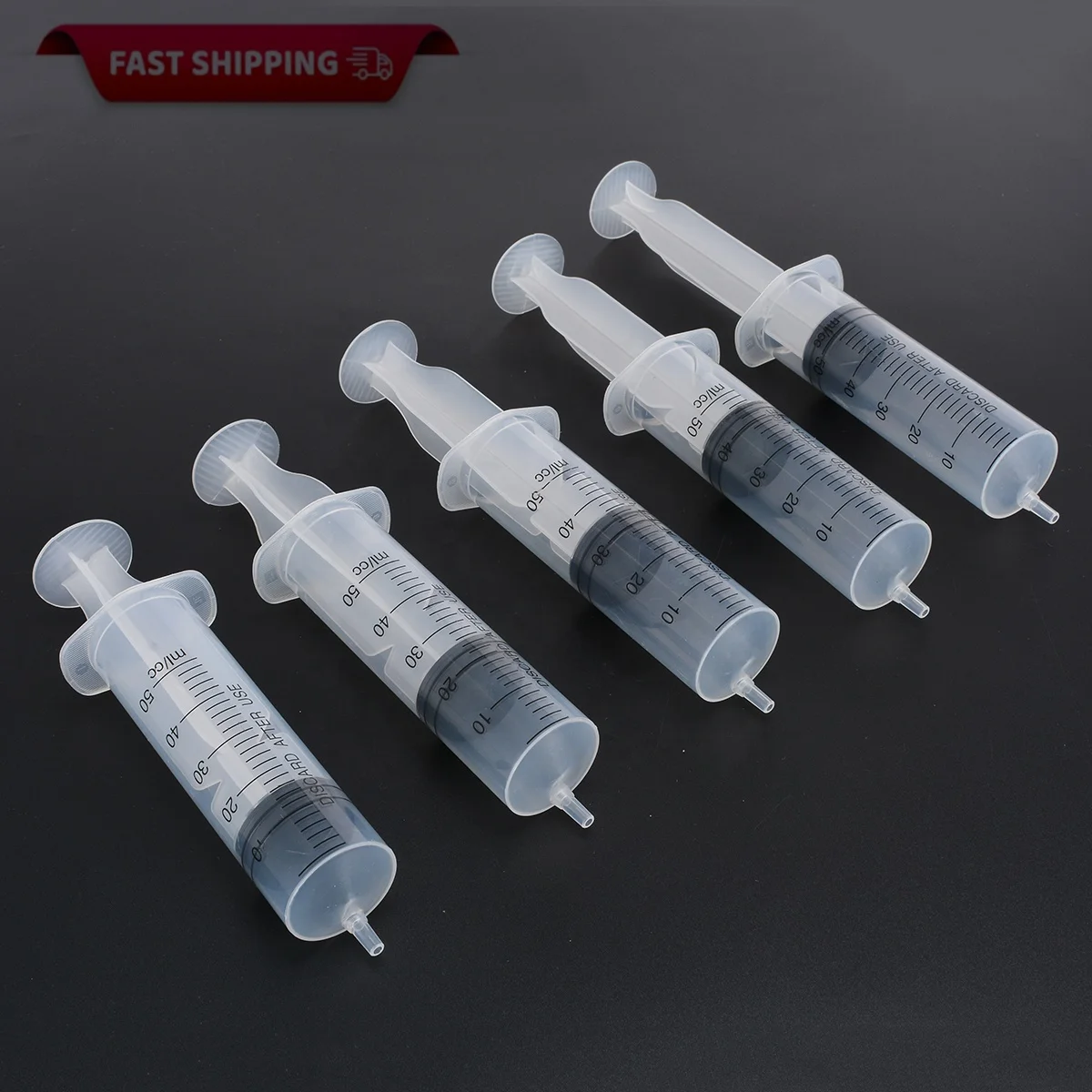 Fast shipping 50ml/50cc syringes Large Capacity Syringe Reusable Plastic Pump Nutrient Sterile Health Measuring Syringe