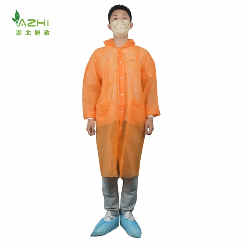 Food factory use lab coats protective suit with collar blue/yellow/white/black colour  hubeiyazhi Non-woven product
