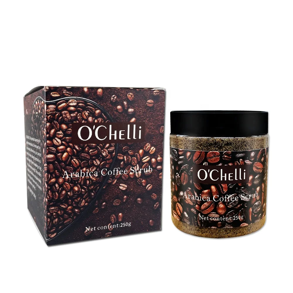 Отбеливающий пилинг для кожи, отшелушивающий этикетка, 200 г, кофейный скраб для тела