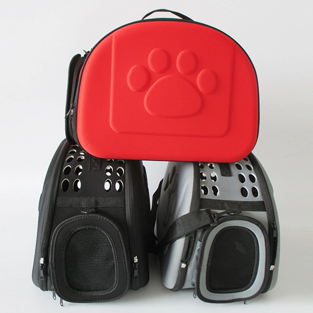 Foldable pet cat backpack custom Car dog bag wholesale Going out portable crossbody pet cat bag