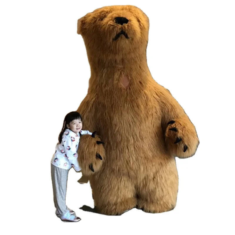 Christmas funny cute cosplay giant inflatable plush mascot panda bear costume adult for sale or wholesale