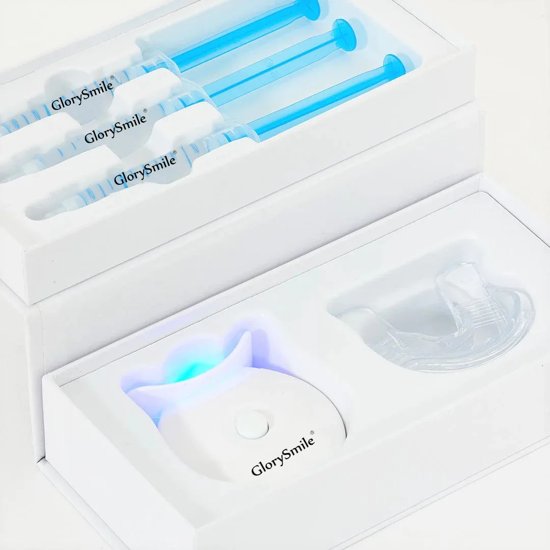 Private Label Professional Home Timing Round 5 LED Blue Light Dental Salon Teeth Whitening Led Kit With Logo