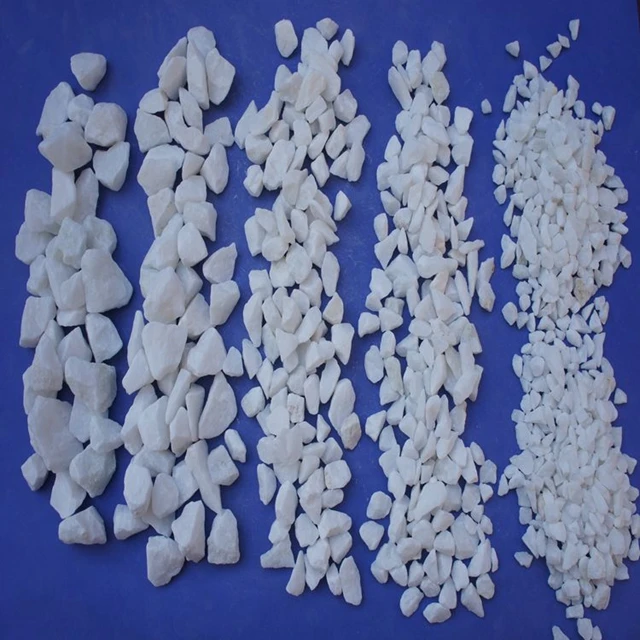 Белый Мраморный чип для ландшафтного дизайна