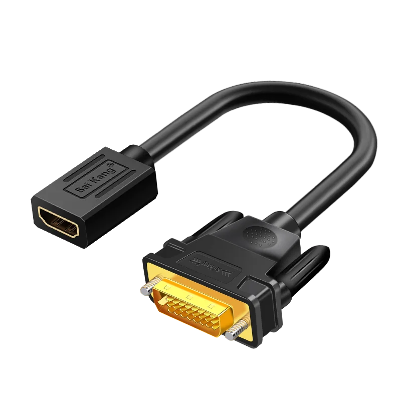 24k Gold Plated Convertor Hdtv To Hdmi Female To Dvi(24+1) Male Adapter Cable Multimedia Dvi Projector Dvd PlayeLcd Dropshipping