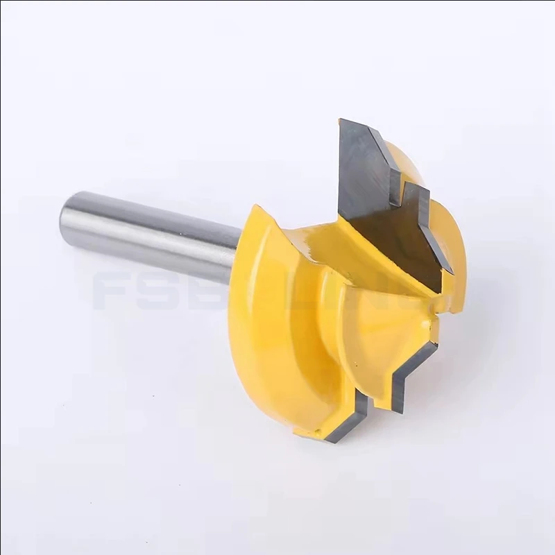 FSBOLING High Quality 1/4 Inch Shank Carbide 45 Degree Locking Miter Cut Woodworking Router Bit