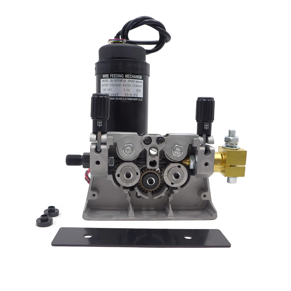 DC24V 76ZY-05 Wire Feeder Motor 1.0-1.2mm 18m/Min Double Drive Mig Wires Feeding Assembly Motor With Tachometer Feedback C4B